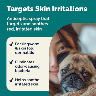 Vetnique Dermabliss Hot Spot Treatment Spray for Dogs Cats, Skin Relief | 4% Chlorhexidine Antiseptic Spray & Antibacterial Dog Spray, Hot Spot & Wound Care, Skin Irritation & Itch Relief, No-Sting