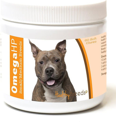 Healthy Breeds American Staffordshire Terrier Omega HP Fatty Acid Skin and Coat Support Soft Chews 60 Count