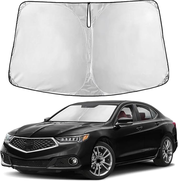 EcoNour Windshield Sunshade Compatible for Acura TLX 2015-2018 2019 2020, Sun Visor for Front Windshield & Window Sun Shade Cover, UV Heat Blocker & Protector, Car Accessories