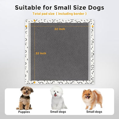 ZOMISIA Charcoal Puppy Pee Pads for Dogs, 22"x22" 50 Counts + 1 Extra Health Monitoring Pad - Disposable Dog Potty Training Pads, Odor-Control, Super Absorbent & Leak-Proof