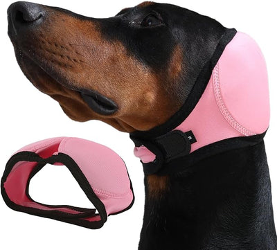 Dog Ear Muffs & Swim Cap and No Shake Ear Wrap for Bathing, Hematoma, Drying & Noise Anxiety Relief - Elastic Waterproof Ear Protection with Calming Hoodie for Grooming