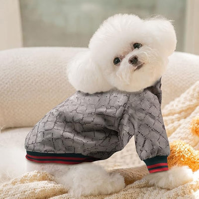 Dog Hoodie Classic Designer Puppy Coat Luxury Puppy Clothing Warm Pet Dog Coat Zipper Design Easy On/Off Teddy Clothing Chihuahua Clothes French Bulldog Clothes S