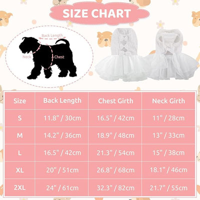 ASENKU Dog Dress, Dog Wedding Dress, Pet Lace Princess Dress with Bows for Wedding Birthday Party, Puppy Formal Apparel with Pearl Necklace for Small Medium Dogs (Purple, Medium)