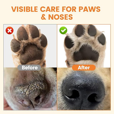 Dog Paw Balm for Dogs & Cats – Natural Paw Care with Avocado Butter & Plant Oils, Soother for Dry, Cracked Pads, Pet Paw Care Cream Dog Nose Balm, 2 oz