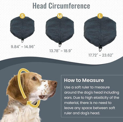 IDOMIK Dog Calming Hoodie No Shake Ear Wraps for Dogs, Quiet Head Covers for Noise Reduction & Anxiety Relief, Dog Ear Covers Muffs Head Wraps for Bath Hematoma Grooming Firework Force Drying