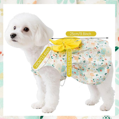 choyaxo Floral Dog Dress Cute Dog Skirt Pet Dress Summer Pet Clothes for Puppy Small Cats