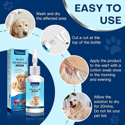 Dog Wart Remover: 20ML Dog SkinTag Removal, Natural Dog Wart Removal Treatment, Rapidly Eliminates Dog Warts & Dog Skin Tags - Fast Acting & Effective, No Harm & Pain-Free (20ML)