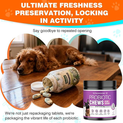 Probiotics for Dogs Dog Probiotics for Digestive Health Probiotic for Dogs Gut Health Itchy Skin Dog Probiotics for Diarrhea Dog Constipation Relief Gas for Dogs Immune Support Chicken Flavor 50ct