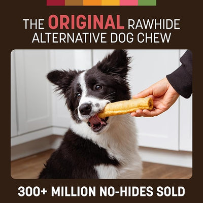 Earth Animal No-Hide Rolls Strawberries & Cream Vegetarian Recipe Medium Natural Rawhide Alternative Dog Chews, 3 Pack Value Pack