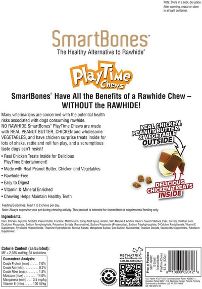 SmartBones DoubleTime Rolls and Playtime Chews, Treat Your Dog to a Rawhide-Free Chew Made with Real Meat and Vegetables