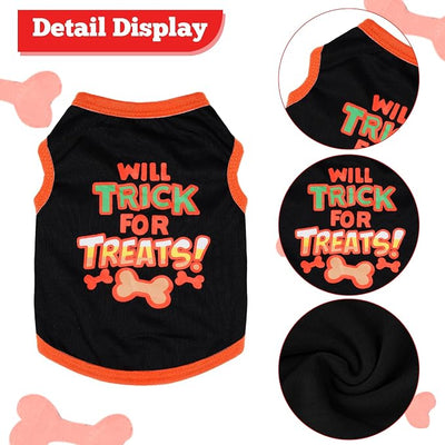 hoyuwak 8 Pieces Pet Shirts Funny Dog Printed Clothes Breathable Cool Puppy Sleeveless Vests for Summer