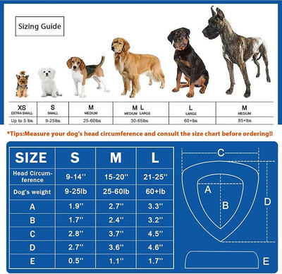 ZOHAN Dog Ear Muffs for Noise Protection, Comfort Dog Noise Cancelling Ear Muffs with Fast Snap Lock for Fireworks, Thunder, Vacuums(Blue,M)