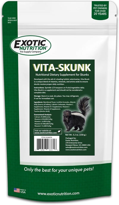 Vita-Skunk (5.2 oz.) - Nutritional Dietary Supplement - Made with Essential Vitamins, Minerals & Amino Acids - for Pet Skunks