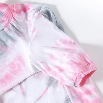 Dog Cotton Pink Tie Dye T-Shirts Soft and Stretchy Breathable Pet Shirt Pajamas Pets Clothes for Medium Dogs,M Pink Tiedye
