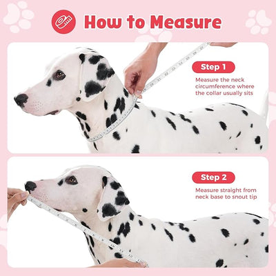 Avont Dog Cone Alternative, Adjustable Soft Comfy Foldable E Cones for Medium Large Dogs After Surgery, Escape-Proof Elizabethan Collar for Surgical Wound Recovery Stop Licking -Strawberry(L)
