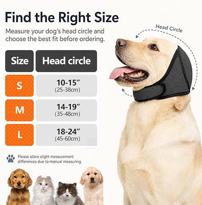 Dog Ear Muffs Noise Protection (Medium) | Vibration Protection, Anxiety Relief, For Firework & Thunderstorms, For Swimming & Bathing, Small Medium Large Dogs