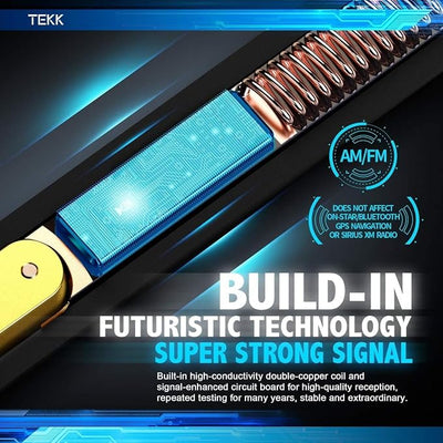 TEKK Short Antenna Compatible with 08-2009 Jeep JT JLU/Designed for Optimized FM/AM Reception / 4.8 Inches