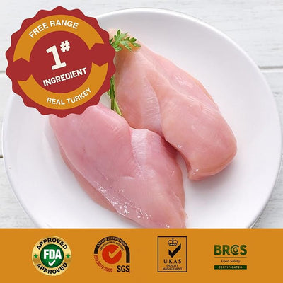PAWUP Turkey Dog Treats, Turkey Wrapped Beef Tendon, Rawhide Free, Bone-Shaped Sticks Turkey Treats for Small Dogs (13 g/Stick, 6 Count)