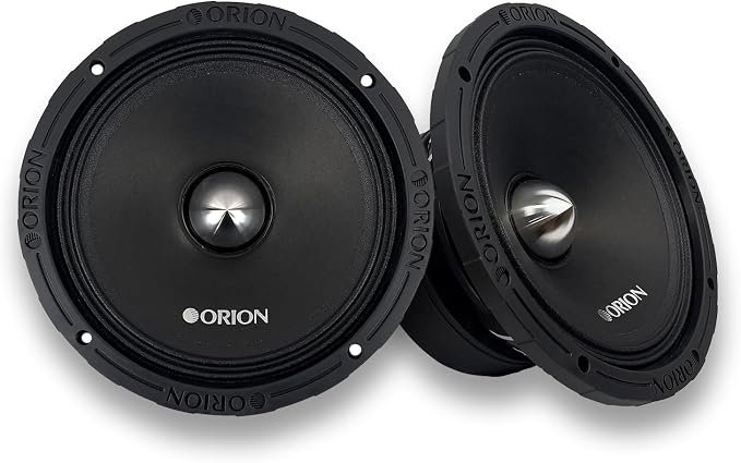ORION XTR XTX854 High Efficiency 8” Mid-Range Bullet Loudspeakers, 1600W Max Power, 400W RMS, 4 Ohm, 2” Voice Coil - Pro Car Audio Stereo, Midrange Speakers (Pair)