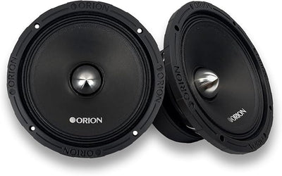 ORION XTR XTX854 High Efficiency 8” Mid-Range Bullet Loudspeakers, 1600W Max Power, 400W RMS, 4 Ohm, 2” Voice Coil - Pro Car Audio Stereo, Midrange Speakers (Pair)