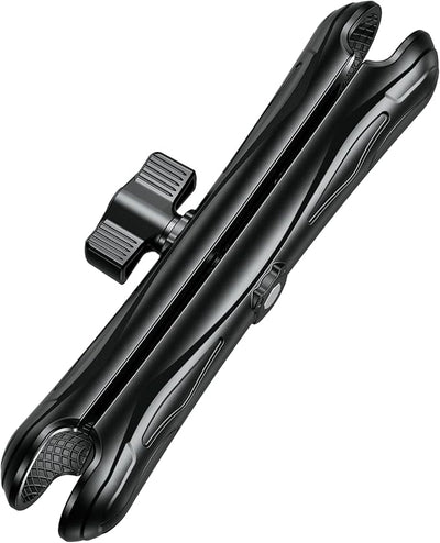VAZESWIN 1.5" Ball Aluminum Alloy Double Socket Arm, 9.1" Length Long Arm | Compatible with RAM Mounts C Size 1.5" Ball Components, 360° Rotation, for Fish Finder Mount, Marine Electronic Mount