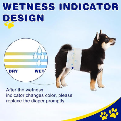 XPCARE 50 Count Disposable Male Dog Diapers, Male Dog Wraps,Super Absorbent Leak-Proof Fit (X-Small)