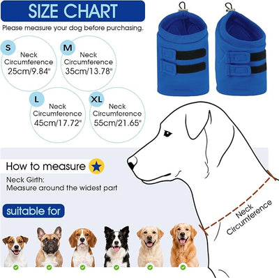Dog Ear Muffs Noise Protection, No Shake Ear Wraps for Dogs | Dog Calming Hoodie for Anxiety Relief, Thickened Quiet Noise Cancelling Ears Cover for Fireworks Storms Grooming Drying