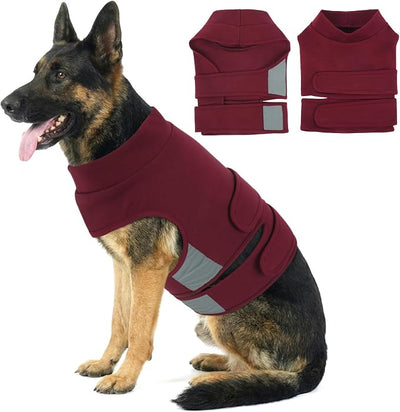 Kuoser Calming Vest for Dogs Anxiety, Adjustable Anxiety Wrap Jacket for Small Medium Large Dogs, Soothing Compression Shirt for Fireworks Thunderstorms Separation Anxiety Travel, XL