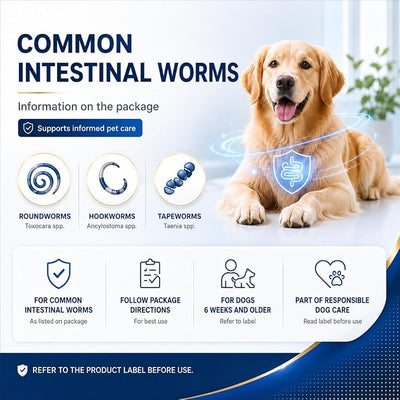 DEWORMER-Canine Tablets,pyrantel pamoate & praziquantel,48 Tablets