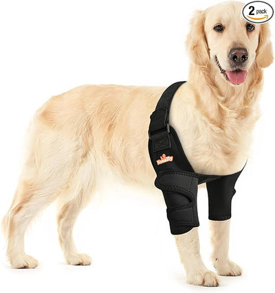 NeoAlly Dog Elbow Brace Protector Pads for Canine Elbow and Shoulder Support Elbow Hygroma, Dysplasia, Osteoarthritis, Elbow Calluses, Pressure Sores and Shoulder Dislocation - M Pair