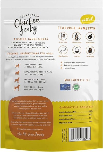 Chicken Whole Muscle 5 oz. Dog Jerky Treat | Human Grade | High Protein