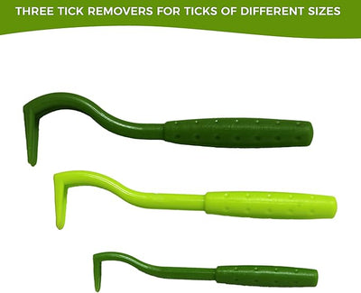 TickCheck Tick Remover Value 3 Pack - Tick Remover Tools + Tick Identification Card - for Humans, Dogs & Cats (5 Sets of 3)