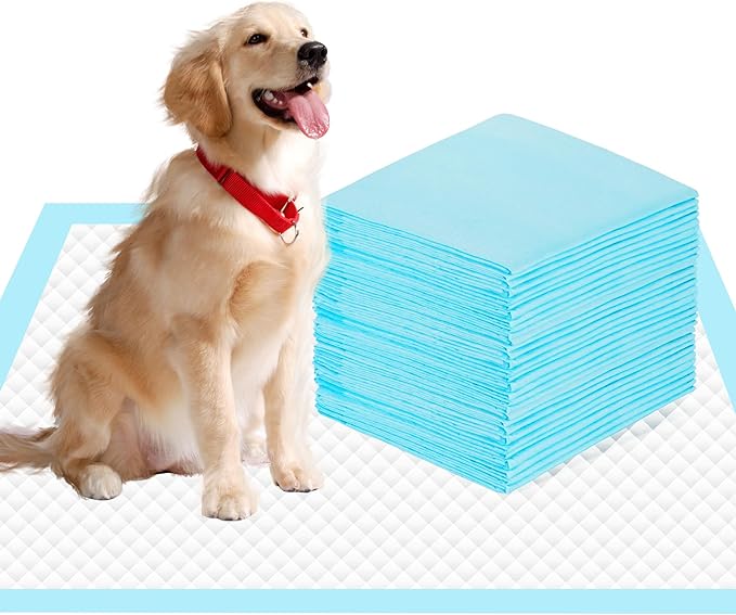 28" x 30" Dog Pee Pads Extra Large, Super Absorbent Leakproof Quick Drying Pee Pads, Training Puppy Pads Disposable Pee Pads for Dogs - 50 Count