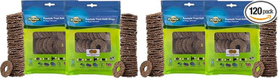 PetSafe Busy Buddy Treat Ring Variety Pack - Engaging Treat-Holding Toy Refill - Easy-Open Resealable Bags - Medium - Peanut Butter & Original Rawhide Flavors (Pack of 120)