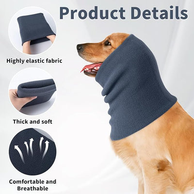 3Pack Dog Calming Hoodie for Small to Large Dogs High Elastic Pet Anxiety Relief Ear Wrap Cat Calming Collar Noise Reduce Protection for Fireworks,Thunder,Force Drying (Small+Medium+Large) (Grey)