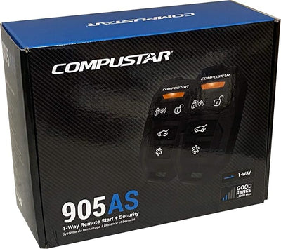 Compustar CS905-AS All-in-One 4 Button 1 Way Alarm & Remote Start System 1500' Range