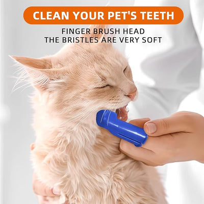20Pcs Dog Finger Toothbrush with Soft Nylon Bristles Dog Toothbrush Finger Dog Teeth Cleaning Tool Pet Dental Care Toothbrush for Puppies Dogs Kittens Cats