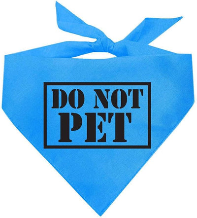 Do Not Pet Dog Bandana (Turquoise, OS 837)