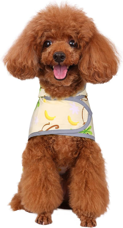 Dog Raincoat for Medium Dogs Waterproof Jacket Hooded Rain Coats with Reflective Strips Leash Hole & Poncho Adjustable Fit (Monkey,M)