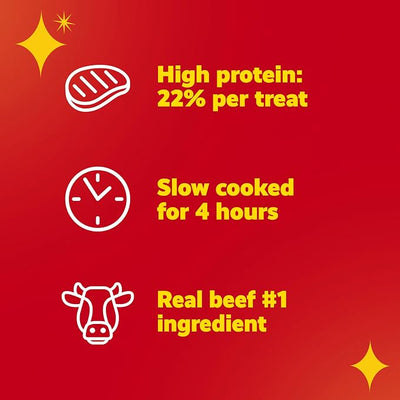 Pup-Peroni Tender Cuts, Beef Recipe Dog Treats Slow Cooked for 4 Hours, 20 Oz. Canister