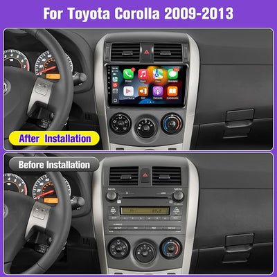 Leadfan Car Radio for (Fit for J.B.L Version) Toyota Corolla 2009 2010 2011 2012 2013, 9inch Touch Screen for Corolla Head Unit with Wireless Carplay Android Auto Bluetooth GPS Backup Camera