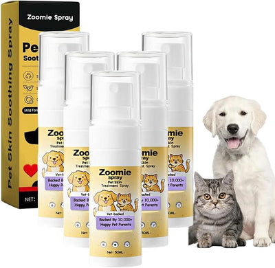 1.69oz Zoomie Spray for Dogs, Natural Formula for Pet, Comfort, Easy of Use (5PCS)