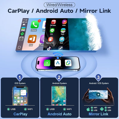 Leadfan Car Radio for Toyota Tacoma 2005-2015 Stereo Replacement （J.B.L Version） with Wireless Carplay Android Auto, 9'' Touchscreen in-Dash Bluetooth GPS Navigation WiFi SWC Backup Camera MIC 2+32G