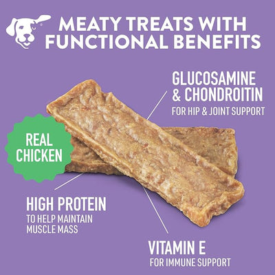 Dogswell Hip & Joint Soft Strips Dog Treats, Chicken, 12 oz. Pouch