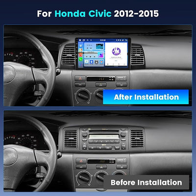 8 Core [4+64G] Android 15 Car Radio for Toyota Corolla EX 2005-2012 Wireless Carplay Android Auto,9'' Touch Screen for Corolla with GPS/5GHz WiFi/EQ/DSP/Bluetooth/FM RDS+Backup Camera