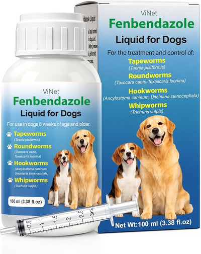 Dewormer for Dogs Fenbendazole for All Wormers, Roundworms , Hookworms , Whipworms and Tapeworms Broad Spectrum