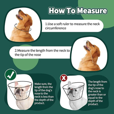 Allroaring Breathable Medium Dog Cone, Comfy Cone After Surgery Green M | Soft Fabric; Hot Spots & Rashes; Stitches Protection; Adjustable Bluckle; Comfy E-Collar Alternative; Foldable for Meals