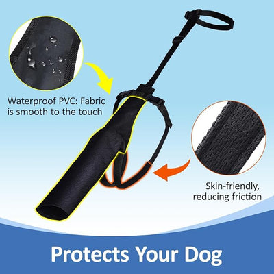 BARKLESS Dog Tail Protector, Dog Tail Guard for Medium Large Dogs, Adjustable Cover to Prevents Licking Wounds, Breathable Tail End Bag for Recovery (Black, L)