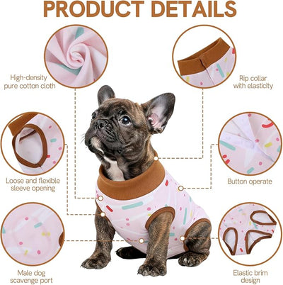 SAWMONG Recovery Suit for Dogs Female Male, Breathable Dog Onesie Body Suit After Surgery Spay Neuter, Professional Pet Surgical Suit, Substitute E-Collar Cone (Pink, S)