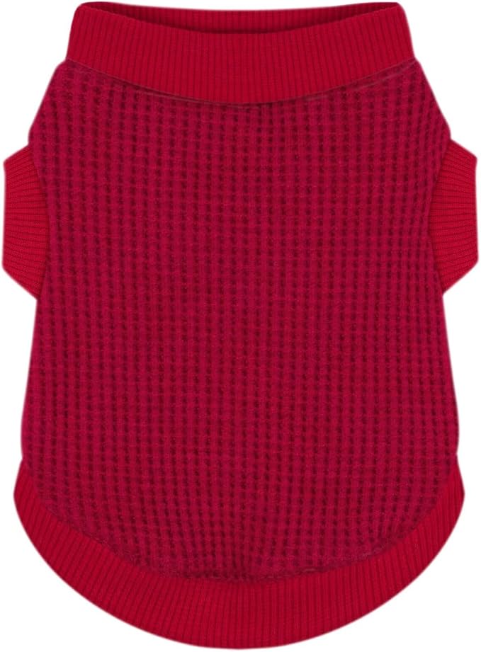 Cozy and Functional Dog Shirts for Small Puppies: Stretchable Wine Red Attire with Easy-On Design, Ideal for Chihuahuas and Yorkies - Enhance Comfort and Playfulness on Chill Days XX-Large